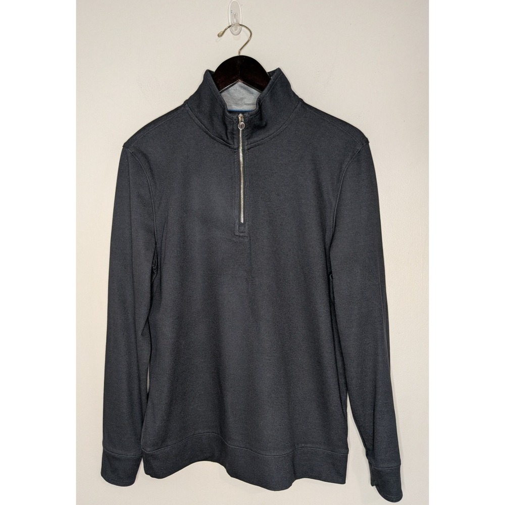 Twillory Men Size M Performance 1/4 Zip Pullover Dad Sweater Gray Golf Preppy